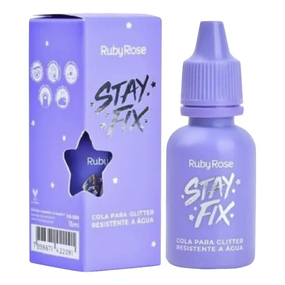 Cola Para Glitter Linha Stay Fix Ruby Rose