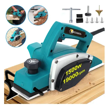 Plaina Elétrica Manual Profissional Madeira 82mm 1500w 127v Azul 127v