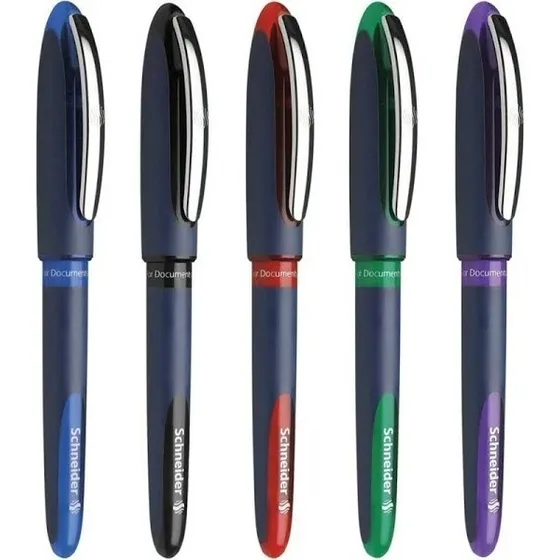 Caneta Schneider Rollerball One Business Kit Com 5 Unds Cor Da Tinta Varias Cor Do Exterior Azul
