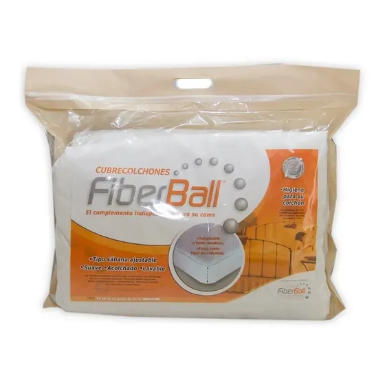 Cubre Colchon Protector Ajustable Fiber Ball 140x190 