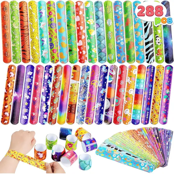 Pulseras De Silicona Para Niños 72 Unidades 36 Diseños Unise