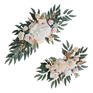 I 2 Pçs Artificial Floral Swag Arco De Casamento Flores Iihg I 2 Pçs Artificial Floral Swag Arco De Casamento Flores Iihg