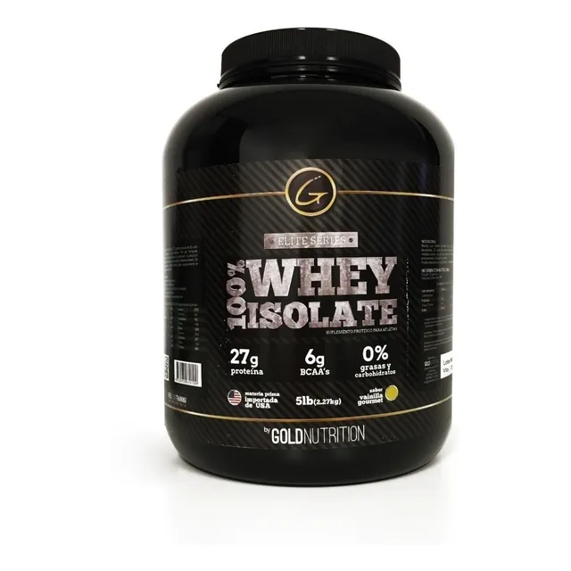 Proteína Aislada - 100% Whey Isolate 5lb - Gold Nutrition Sabor Vainilla gourmet