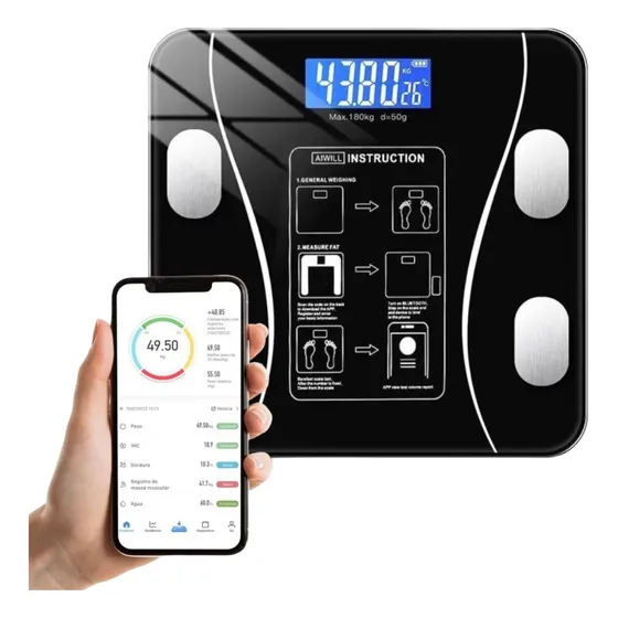 Peso Balanza Corporal Digital Bluetooth Medidor De Grasa 