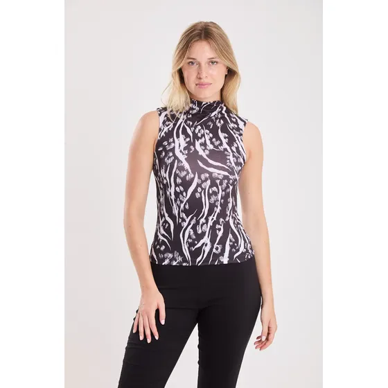 Musculosa Basica Calce Midi De Modal Negro Koxis Mujer