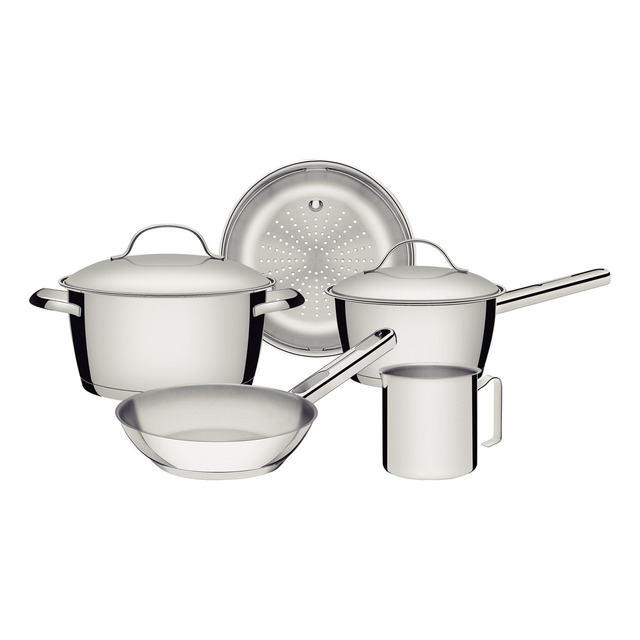 Jogo De Panelas Allegra Em Aço Inox Com Fundo Triplo 5 Peças Tramontina Jogo De Panelas Allegra Em Aço Inox Com Fundo Triplo 5 Peças Tramontina