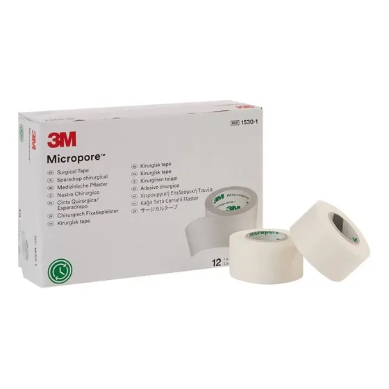 Adhesivo Micropore 3m (2,5 Cm X 9,1 M) 1 Pulgada Caja De 12