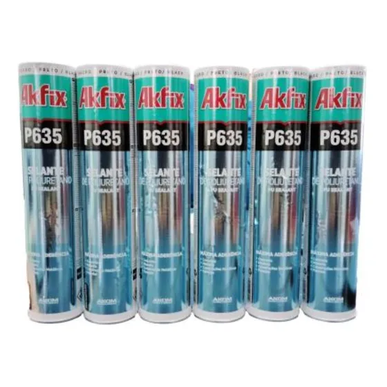 Silicona-sellador-sello Poliuretano 310 Ml. Negro Akfix 6 U.
