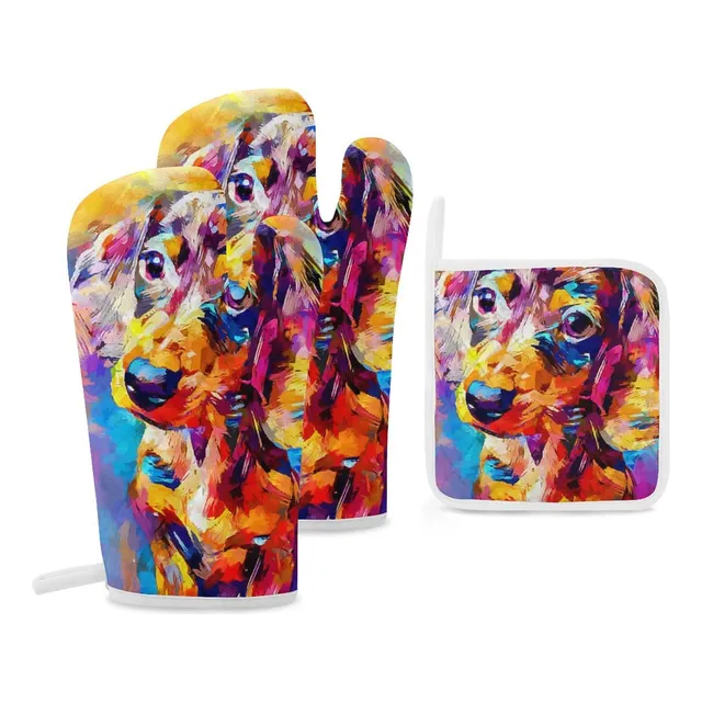 Guante Cocina Soporte Para Olla Estampado Animal Lindo