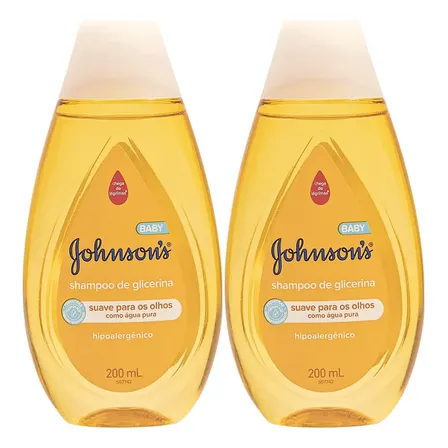Kit 2 Shampoo Johnsons Baby 200ml