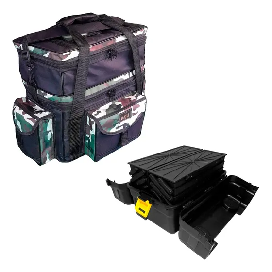 Kit Bolsa Gg Camuflada + 1 Caixa 6 Bandeja