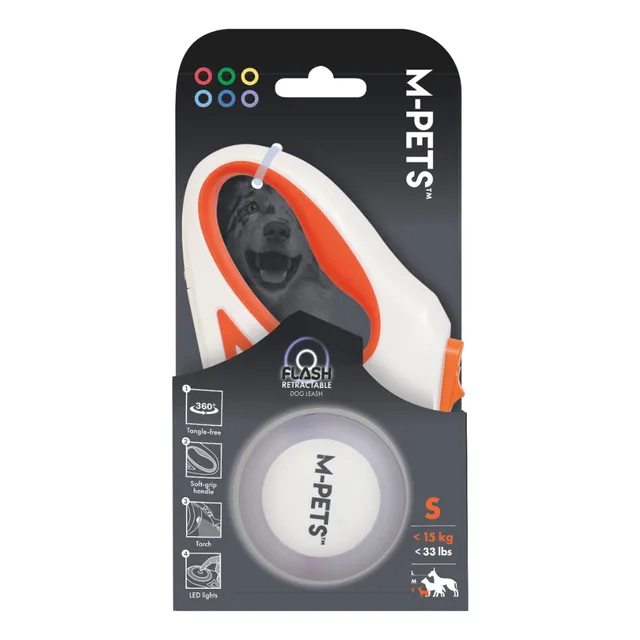 Correa Para Perro - M-pets - Flash Retractable - Talle S