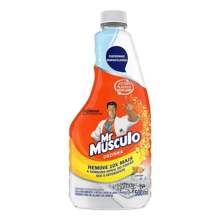 Refil Desengordurante Mr Músculo Laranja 500ml