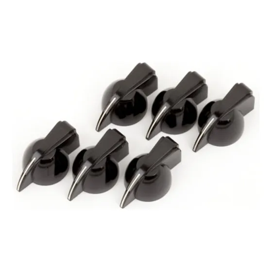 Perilla Para Instrumentos Fender 099-0935-000 Con Diseño De Chicken Head Negro - 6 Unidades X Pack