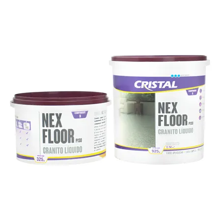 Granito Líquido Autonivelante Resistente Nex Floor 1,25kg Cinza Andorinha Brilhante