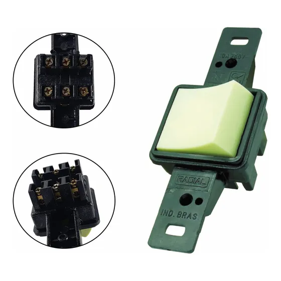 Interruptor 1 Tecla Bipolar Paralela Sem Placa Prata Radial