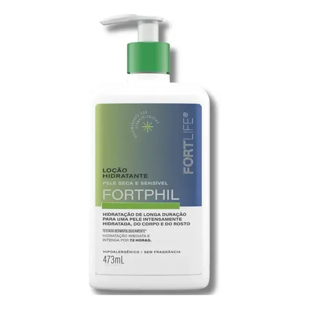Fortphil Loção Hidratante 473ml - Fortlife Sem Fragrância