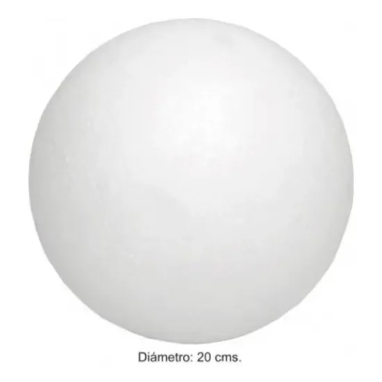 Esfera Plumavit 20 Cm Alta Densidad NP Manualidades Para Manualidades