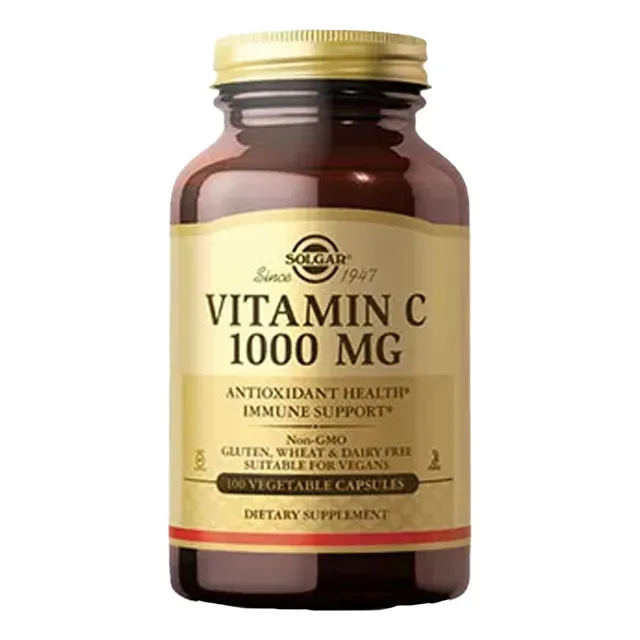 Vitamina C 1000mg Con Rose Hips Solgar X100 Capsulas Sin Sabor