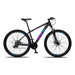 Bicicleta Aro 29 Gts Dexter 24 Marchas Freio A Disco Cor Preto Com Pink/azul Tamanho Do Quadro 21 Bicicleta Aro 29 Gts Dexter 24 Marchas Freio A Disco Cor Preto Com Pink/azul Tamanho Do Quadro 21