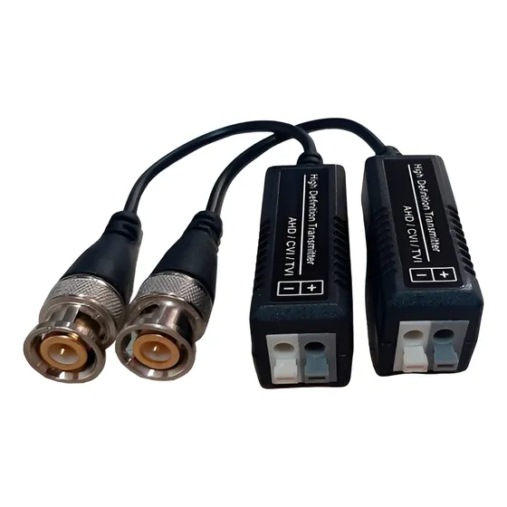 15 Par Conector Video Balun Engate Rápido Camera Ahd Cvi Tvi
