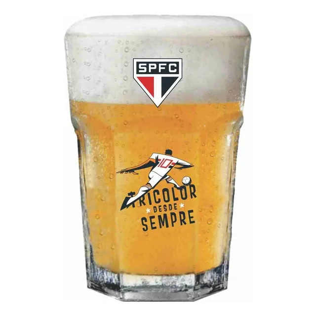 Copo De Cerveja São Paulo Fc Tricolor Sempre Vidro 400ml