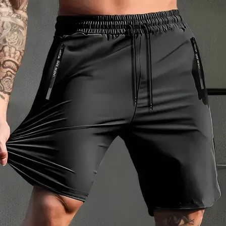 Bermuda Masculina Slim Fit De Poliamida Esportiva Fitness