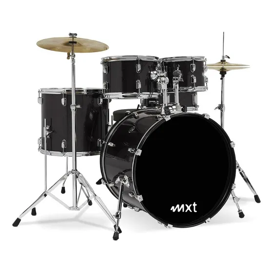 Bateria Acústica Completa Para Igreja Banda + Banco E Pratos