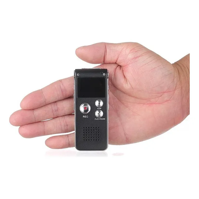 Grabadora De Audio Voz Portatil Espia Microfono Hasta 30 Hs Color Negro