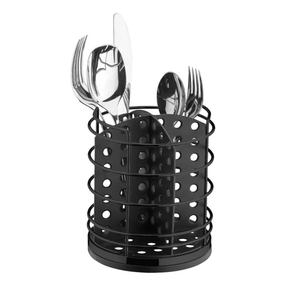 Soporte Escurre Cubiertos Negro/onix