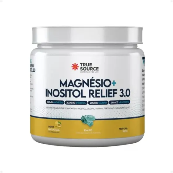 True Magnesio + Inositol 350g True Source Nova Fórmula Sono