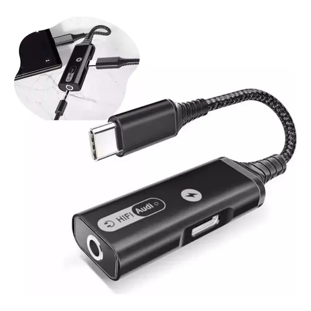 Adaptador Usb Tipo C A Audífonos Jack 3.5mm Para Samsung Dac