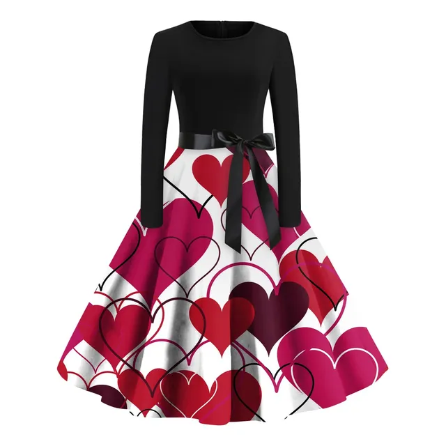 Vestido Fiesta Noche Ama Casa Estampado Dia San Valentin 93