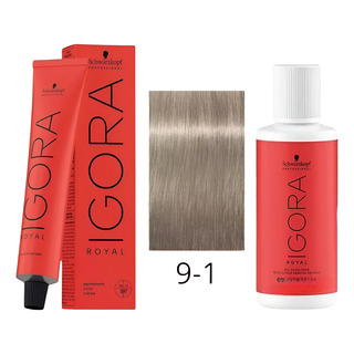 Tintura Igora Royal 9-1 + Oxidante 60ml Schwarzkopf Tintura Igora Royal 9-1 + Oxidante 60ml Schwarzkopf