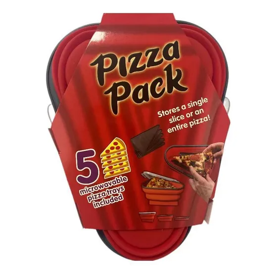 Envase Para Pizza Alimentos Plegable Separadores Tapa Comida