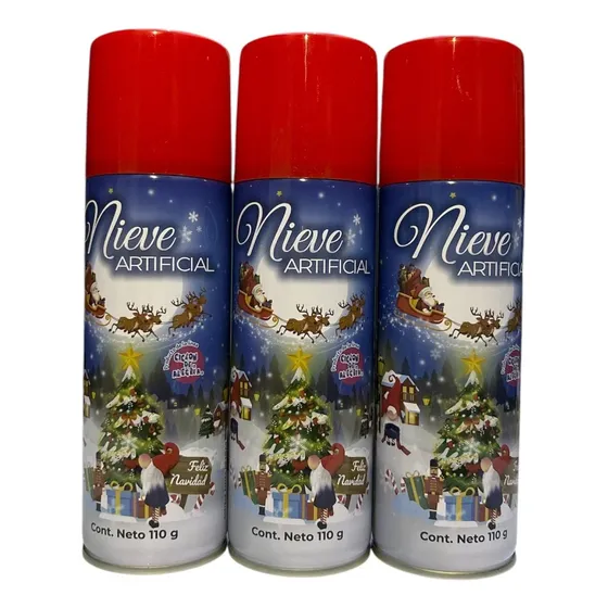 Nieve Artificial Navideña Decorativa En Aerosol 110g (12pz)