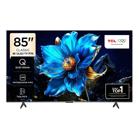 Smart Tv Tcl 85 Polegadas 4k Uhd Qled Google Tv - 85p7k