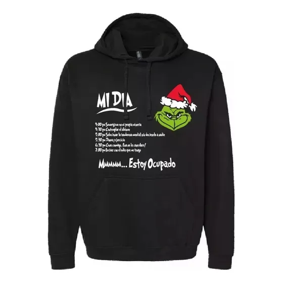 Buzo Buso Saco Hoodie Capota Grinc Mi Día Agenda Navidad