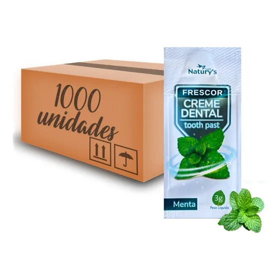 1000 Creme Dental Sachê 3g Mini Hotel Motel Pousada Doação
