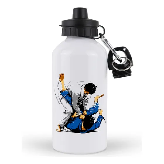Garrafa Squeeze Arte Marcial Jiu Jitsu 500ml+ Caixa Presente