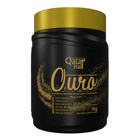 Máscara Capilar Banho De Ouro Qatar Hair 6 Beneficios 1000g