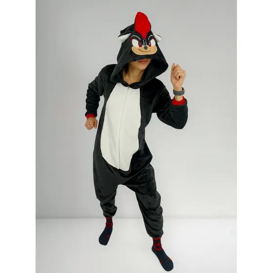 Pijama Térmica De Sonic Shadow Para Adultos Y Niños