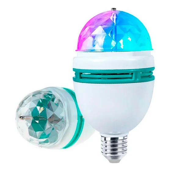 Bombita de luz led Atrix RGB GIRATORIA Globo color rgb 3W 220V