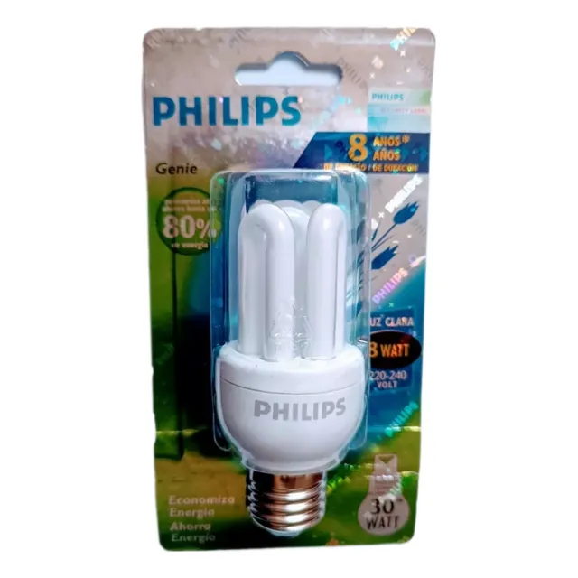 Foco Ahorrador Mod Genie 8w 220v E27 Luz Día 400lm Philips 