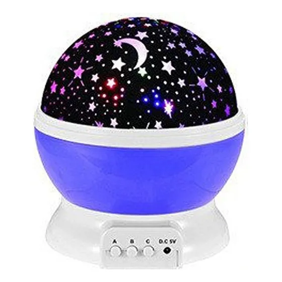 Lampara Proyector De Estrellas En Techo (diferentes Colores) Estructura Morado Pantalla Transparente
