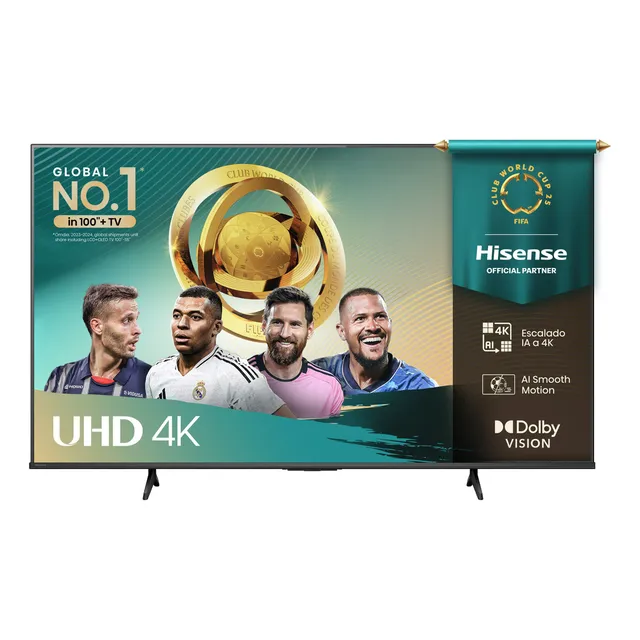 Hisense television 55A65NV(Modelo 2025)pantalla 55 pulgadas, Smart Vidaa TV UHD 4K,control remoto por voz con Alexa, Dolby Vision, amplia gama de colores, DTS Virtual: X, mira tv en vivo sin cable