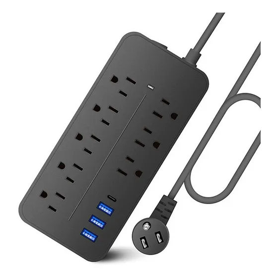 Multicontacto Usb Alimentación Con 8 Salidas,3 Usb,1 Tipo C