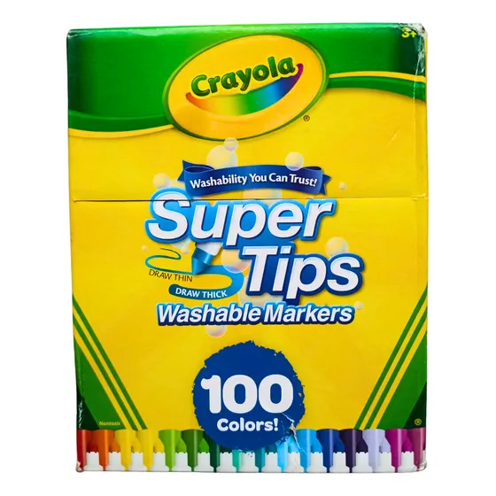 Crayola Canetinhas Laváveis Super Tips Com 100 Cores