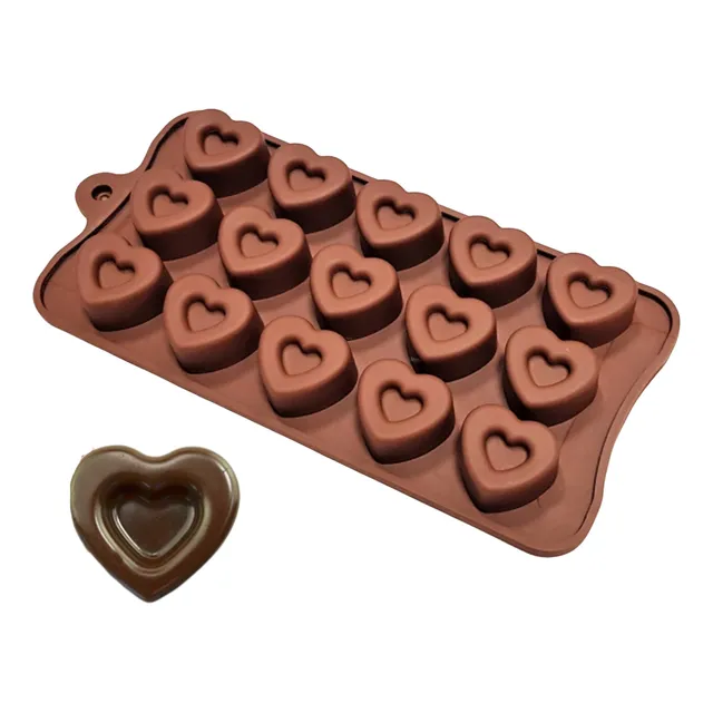 Molde De Silicona Corazon Con Borde Grueso Ideal Vela Jabon
