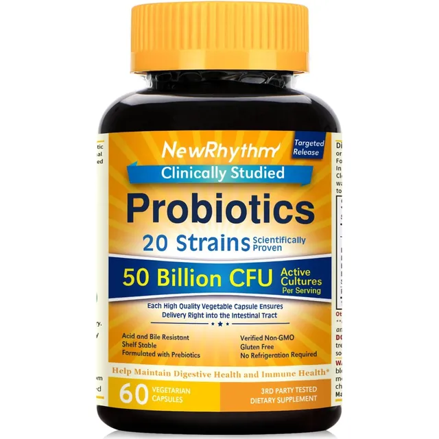 Probioticos Newrhythm + Prebioticos Anti Acne 60 Capsulas